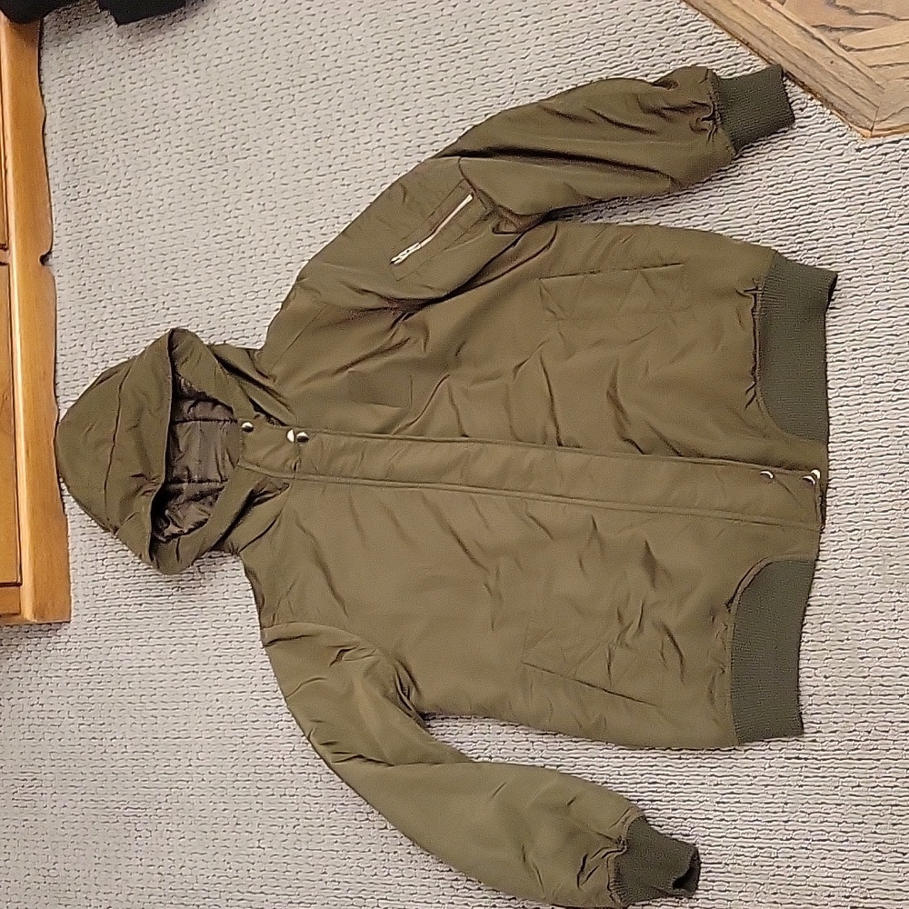 Women's Darling Army green longer bomber jacket